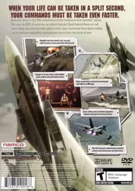 Ace Combat 5 - The Unsung War box cover back